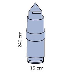 Obrázek pro produkt Ochranný návlek na kabely 15 × 240 cm s perforovanou špičkou
